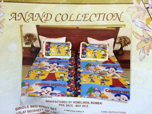 Cotton Bed Sheets, With Set : Pillow Cover