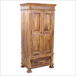 Polished Brown Wooden Wardrobe, Shape : Rectangular