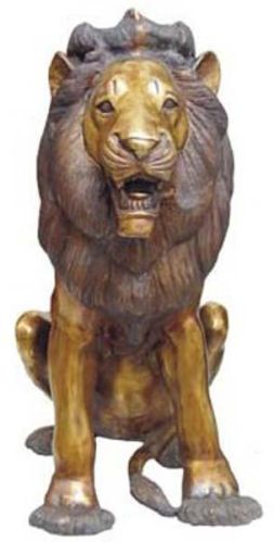 Brass Metal Garden Decor Lion Statues, For Decorative, Gift Etc., Size : 24'