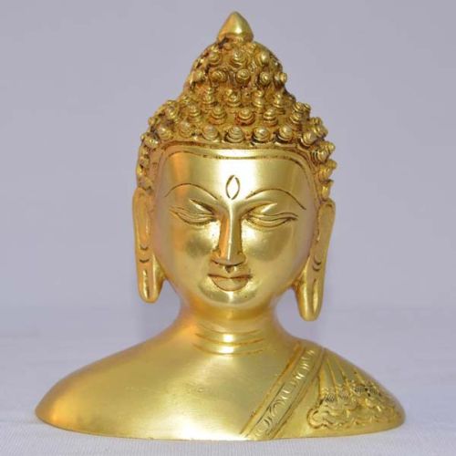 Buddha Head Metal Brass Made Decorative Figure