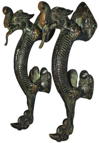 Door Handle As Dragan Shape Antique Finish Hardware