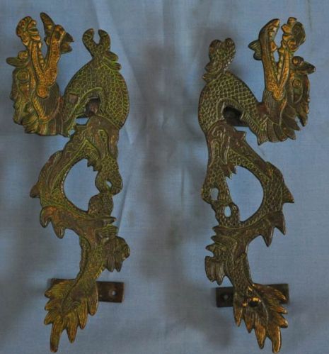 Aakrati Brass Decorative Door Handle, For Decoration, Length : 28.0 Cm