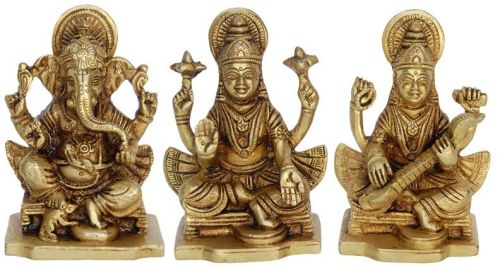 Saraswati Sculpture Of Brass- A Unique Rare Design