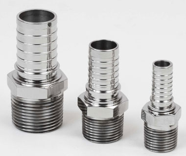 Stainless Steel Hex Nipples, Packaging Type : Metallic