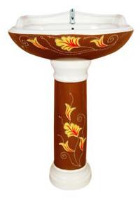 Handcraft Wash Basin With Pedestal, For Home, Hotel, Restaurant, Size : Multisize