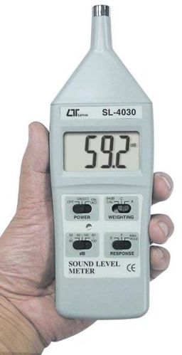 Sound Level Meter, Feature : Large LCD Display, Easy To Read, External Calibration VR, Low Battery Indicator Etc.