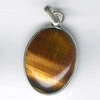 Silver Bezel Stone Pendant PBA-2