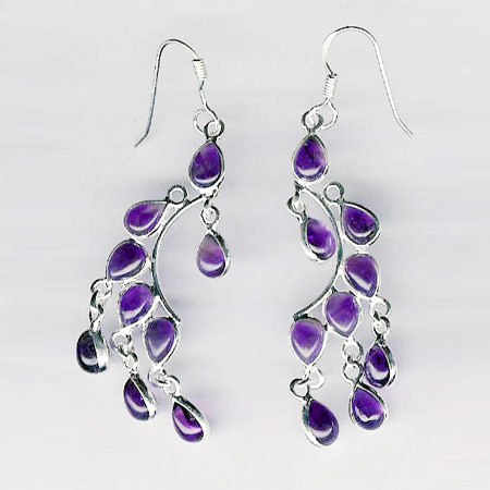 Riyo Gems Silver Earrings