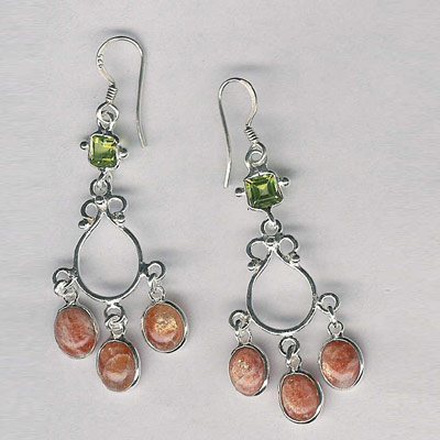 Riyo Gems Silver Earrings