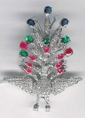 Riyo Gems White Gold Brooches