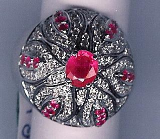 Riyo Gems White Gold Ring