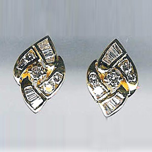 Riyo Gems Yellow Gold Earrings