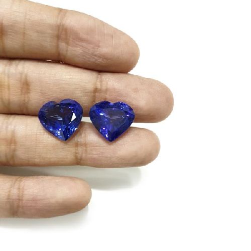 Tanzanite Heart Shaped Pair