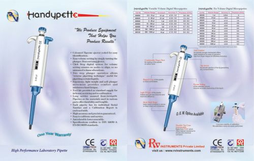 Handypette Micropipette Non Autoclave