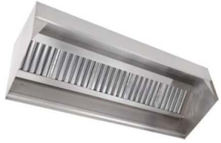 Non Polished Stainless Steel Exhaust Hood, For Kitchen