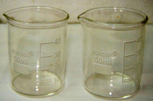 Transparent Glass Beaker 50 Ml, For Chemical Use, Feature : Dustproof, Heat Resistance, Light Weight