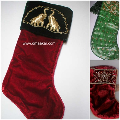 Rich Fabrics Christmas Stockings, Color : Ews, Length : Ankle Length