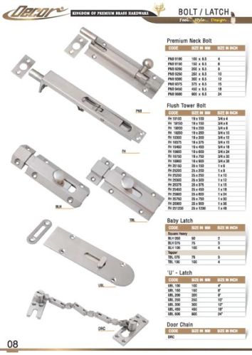 Steel :polished Door Chain, Color : Silver, Length : 6 Inches