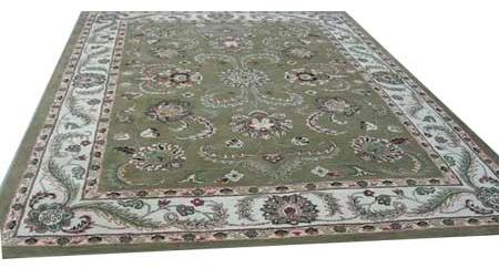 Home Hand Tufted Oriental Green Carpet