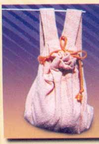 Handcrafted Fabric Drawstring Beach Bag