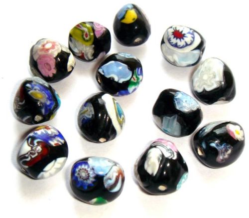 Millefiori Glass Beads, Color : Multicolor for Jewelry Making