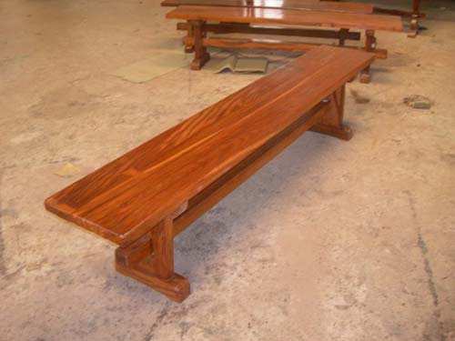 Vishwa Polished Wooden Benches, Color : Brown for Garden, Office