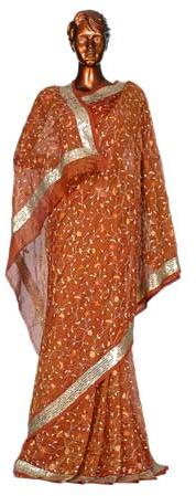Printed Georgette Bridal Sarees Casual Wear