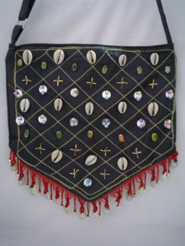 Ladies Kutchi Embroidered Mirror Work Sling Bags