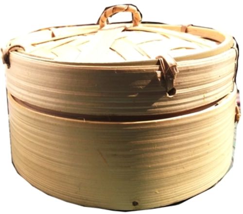 Round Dim Sim Bamboo Basket