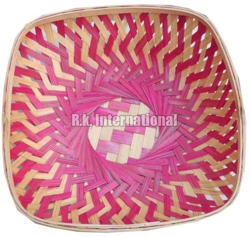 Square Bamboo Basket, For Fruit Market, Home, Kitchen, Stores, Vegetable Market, Feature : Easy To Carry