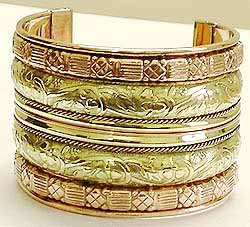Polished Brass Bangles BR-007 Antique Casual, Formal