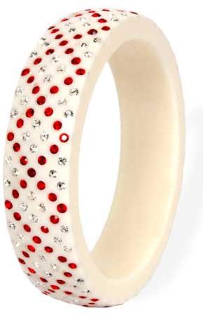 Printed Polished Resin Bangles BK-022, Shape : Round