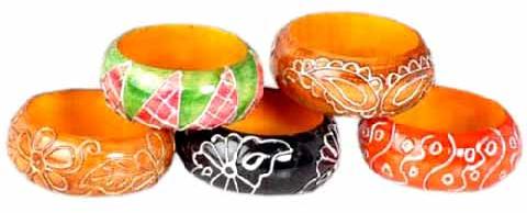 Wooden Bangles W-001a Traditional One Size Fits Most