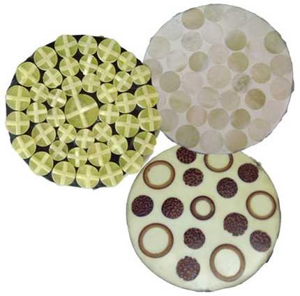 Printed Round Tea Coaster for Decoration Use, Hotel Use