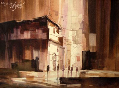 Polished Landscape Paintings, Frame Shape : Rectangular