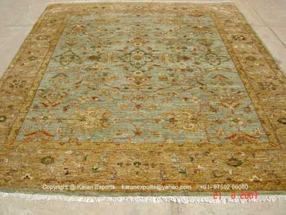 Printed Luxury Wool Knotted Floor Carpet Anitque