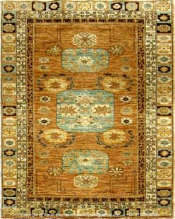 Printed Hand Knotted Wool Carpet Anitque