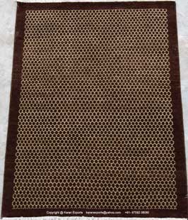 Plain Hand Knotted Wool Carpet for Home