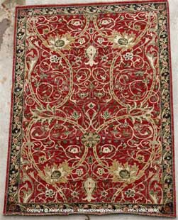 Printed Handcrafted Woolen Knotted Room Carpet Anitque