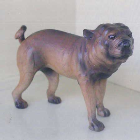 Leather Dog Statue