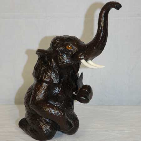 Leather Elephant Statues