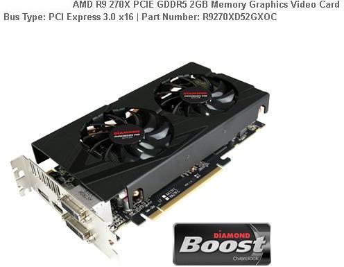 AMD R9 270x Pcie Gddr5 2gb Memory Graphics Video Card