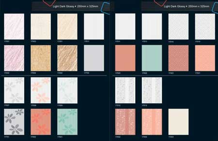 Light Dark Glossy Tiles