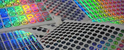 Hologram Stickers (min) 0.7cm x0.7cm, (max) 9cm x 9cm