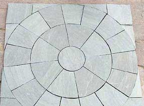 Plain Polished Sandstone Kandla Grey Circle Stone For Bath, Flooring, Kitchen, Roofing