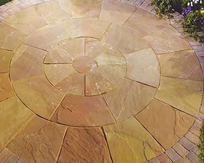 Polished Modak Sandstone Circle Stone For Flooring