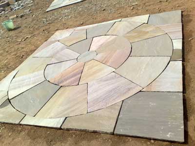 Polished Rippon Sandstone Circle Stone For Landscaping