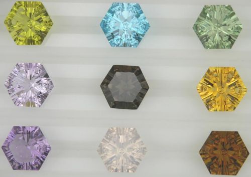 Concave Splendor Cut Hexagon Gemstone 12mm, For Jewellery Use