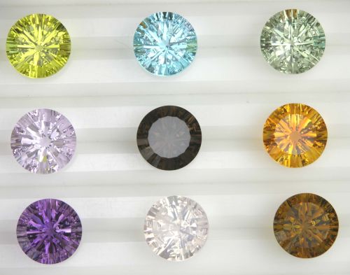 Concave Splendor Cut Round Gemstone 12mm, For Jewellery Use