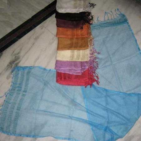 Embroidered Cotton Ladies Scarves, Size : 23x72